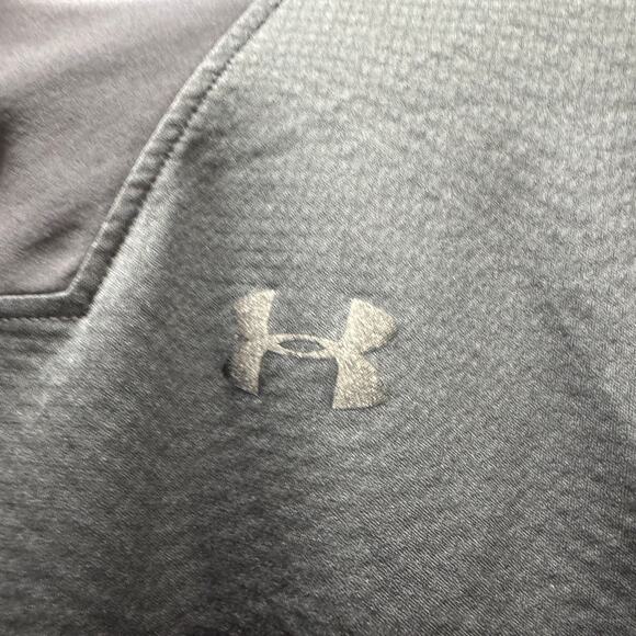 Under armour 1/4 Zip Mens Large Black ColdGear Pullover Activewear Mid Layer - Picture 6 of 7